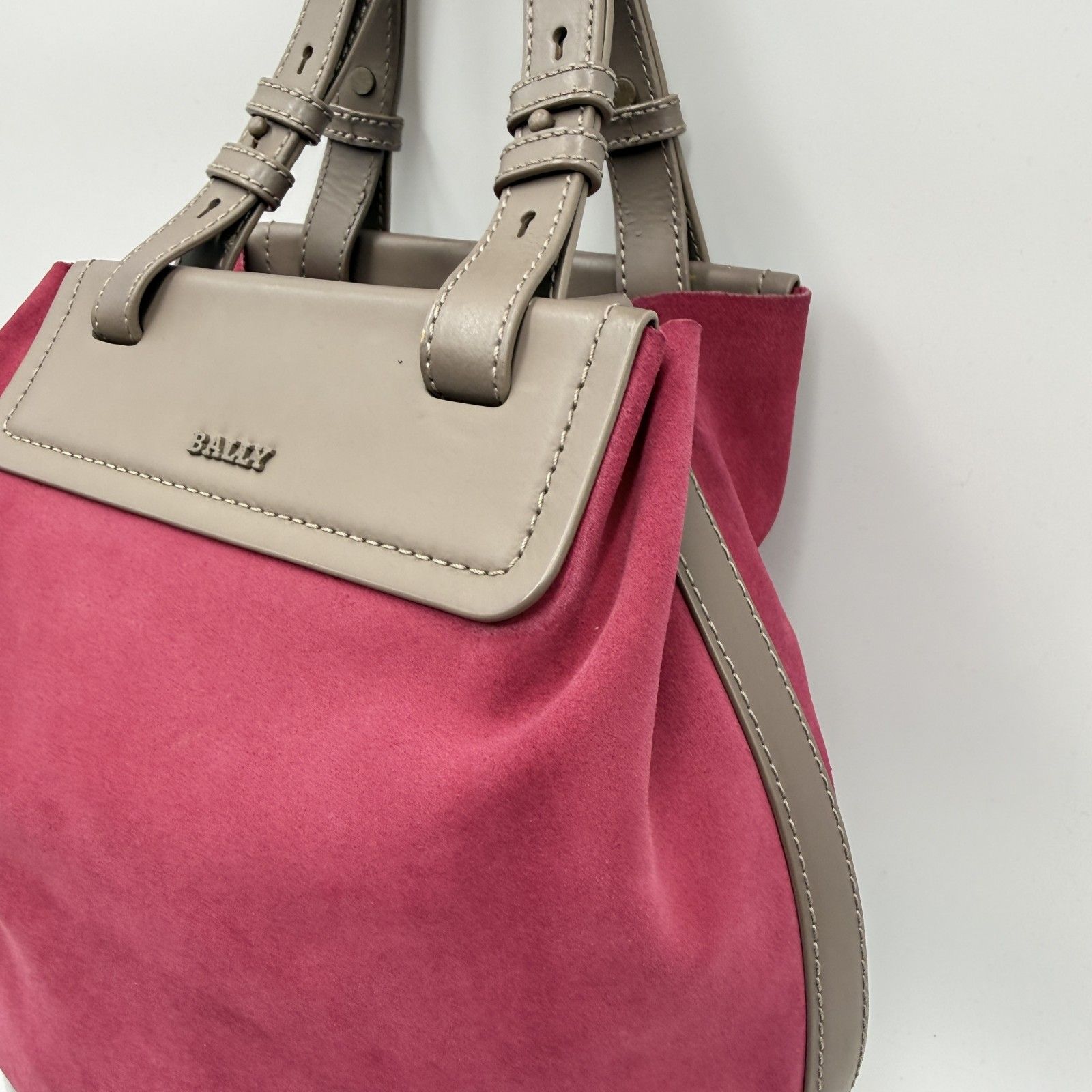 BALLY（バリー）BATINKA トートバッグ スエード レザー ピンク系 