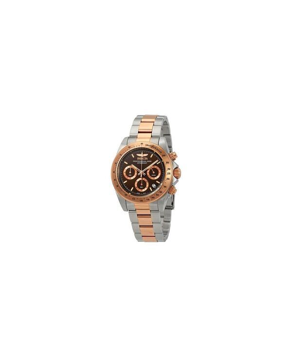[Free Shipping] Invicta Mens Watch Accessory Mens 17029 Speedway Quartz Chronograph Brown Dial Watch Gold