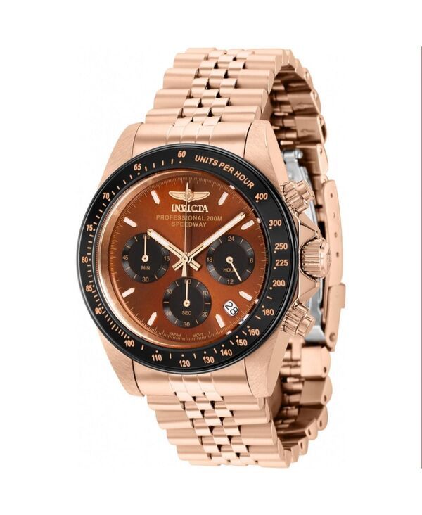 [Free Shipping] Invicta Mens Watch Accessory Mens 36736 Speedway Quartz Chronograph Black Brown Dial Watch Brown