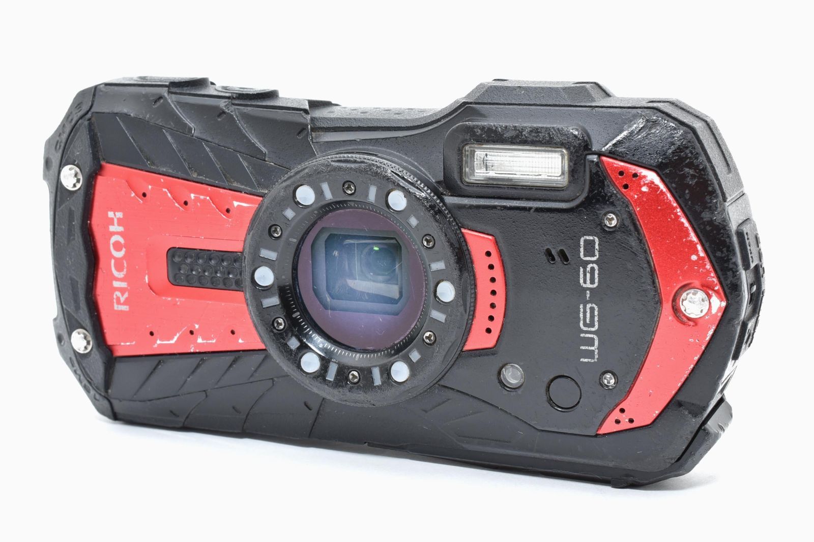 [Return Guarantee] Practical Beauty Ricoh RICOH WG-60 Waterproof Shockproof Outdoor Red Digital Camera L44 #7296