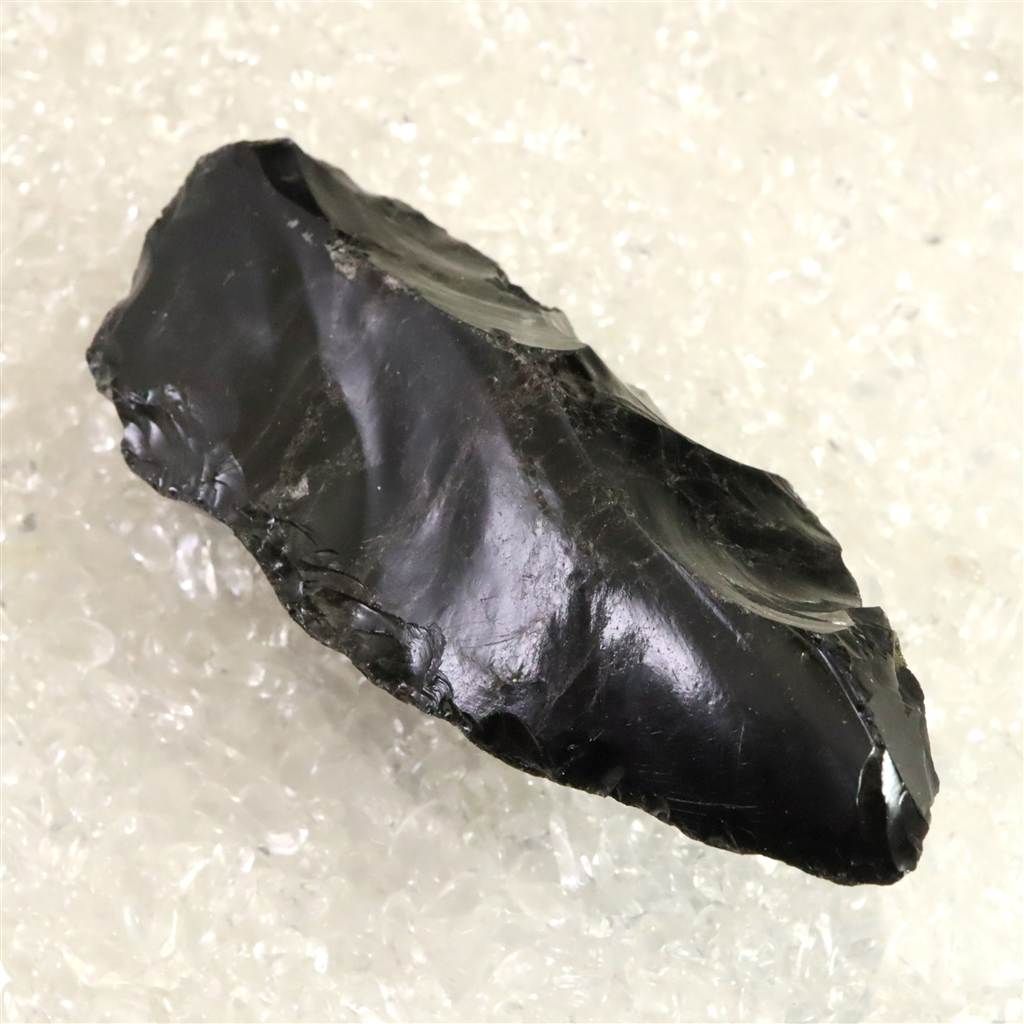  黒曜石 打製石器 99mm 後期旧石器時代 東北 北海道地域 79.0g 榎本通商85670 ガラス小物 置物 インテリア小物