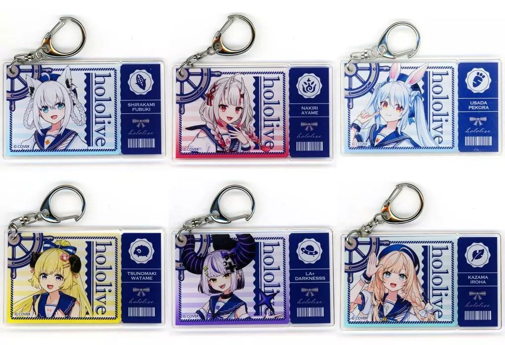 【中古】キーホルダー 全6種セット 「バーチャルYouTuber ホロライブ×ローソン アクリルキーホルダー」