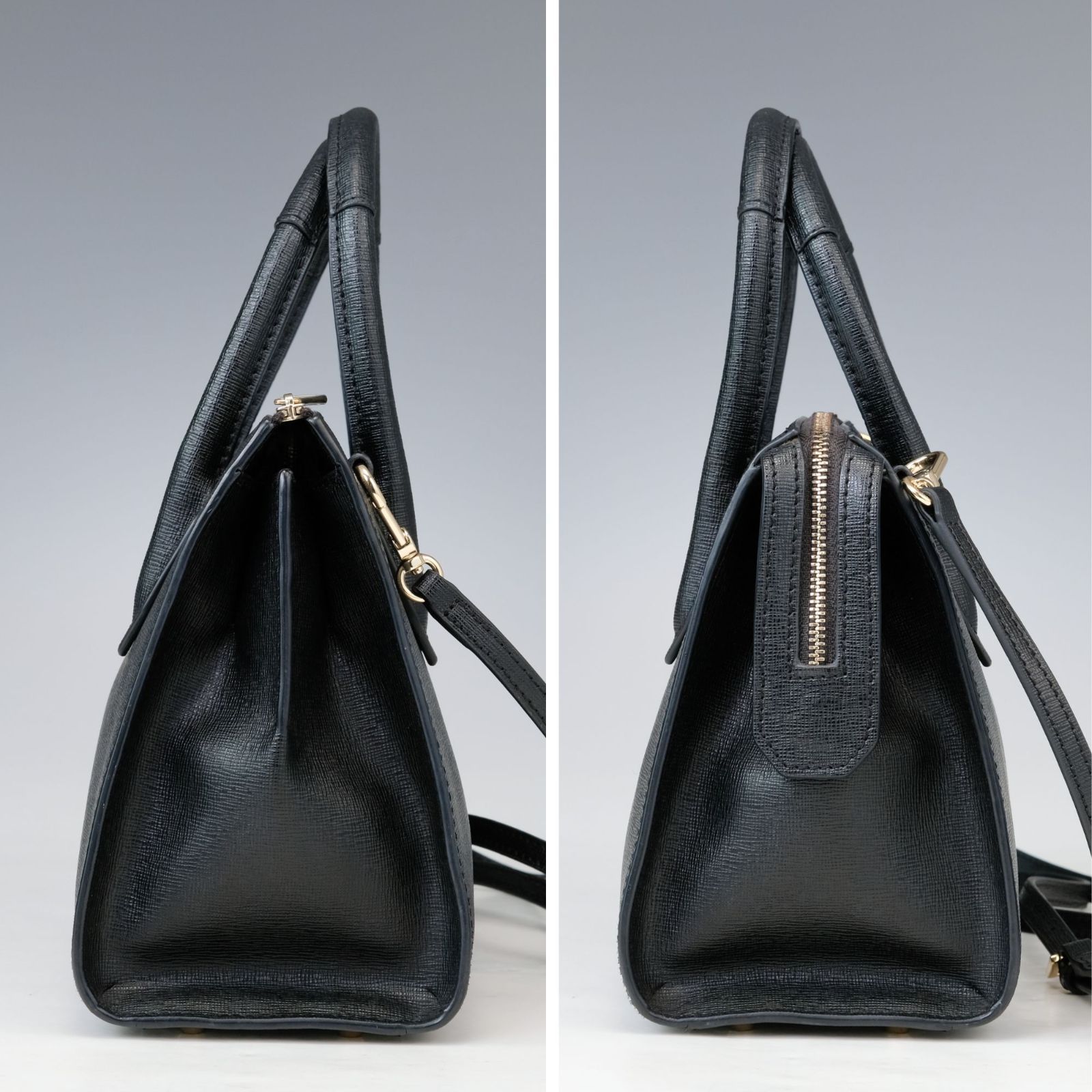 【A582】ハンドバッグ FURLA ブラック A582】ハンドバッグ FURLA ブラック