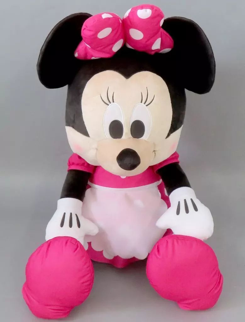 中古】ぬいぐるみ ミニーマウス 赤いほっぺ スーパーラージぬいぐるみ