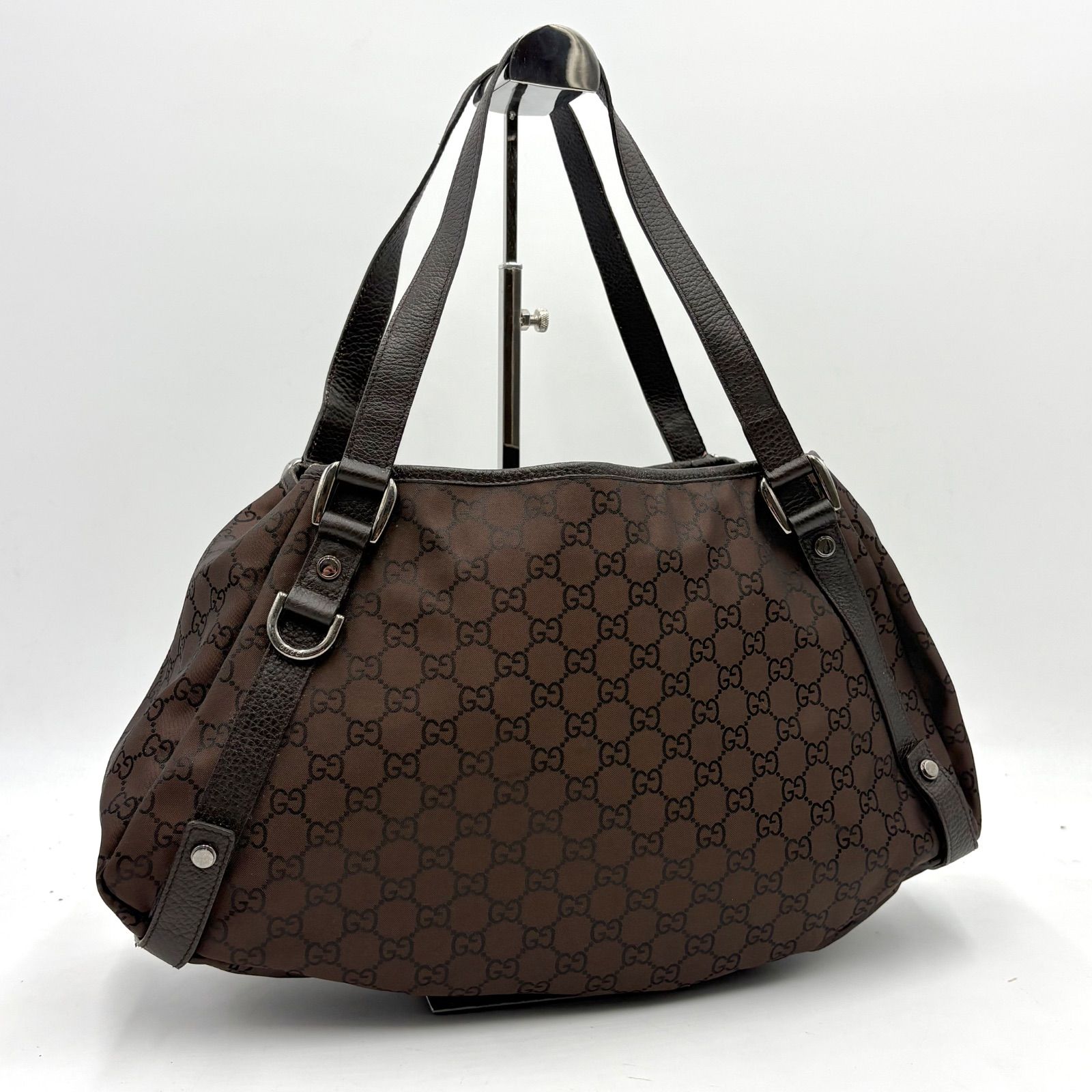 極美品◎GUCCI グッチ アビー金具 GG柄 トートバッグ ショルダーバッグ 