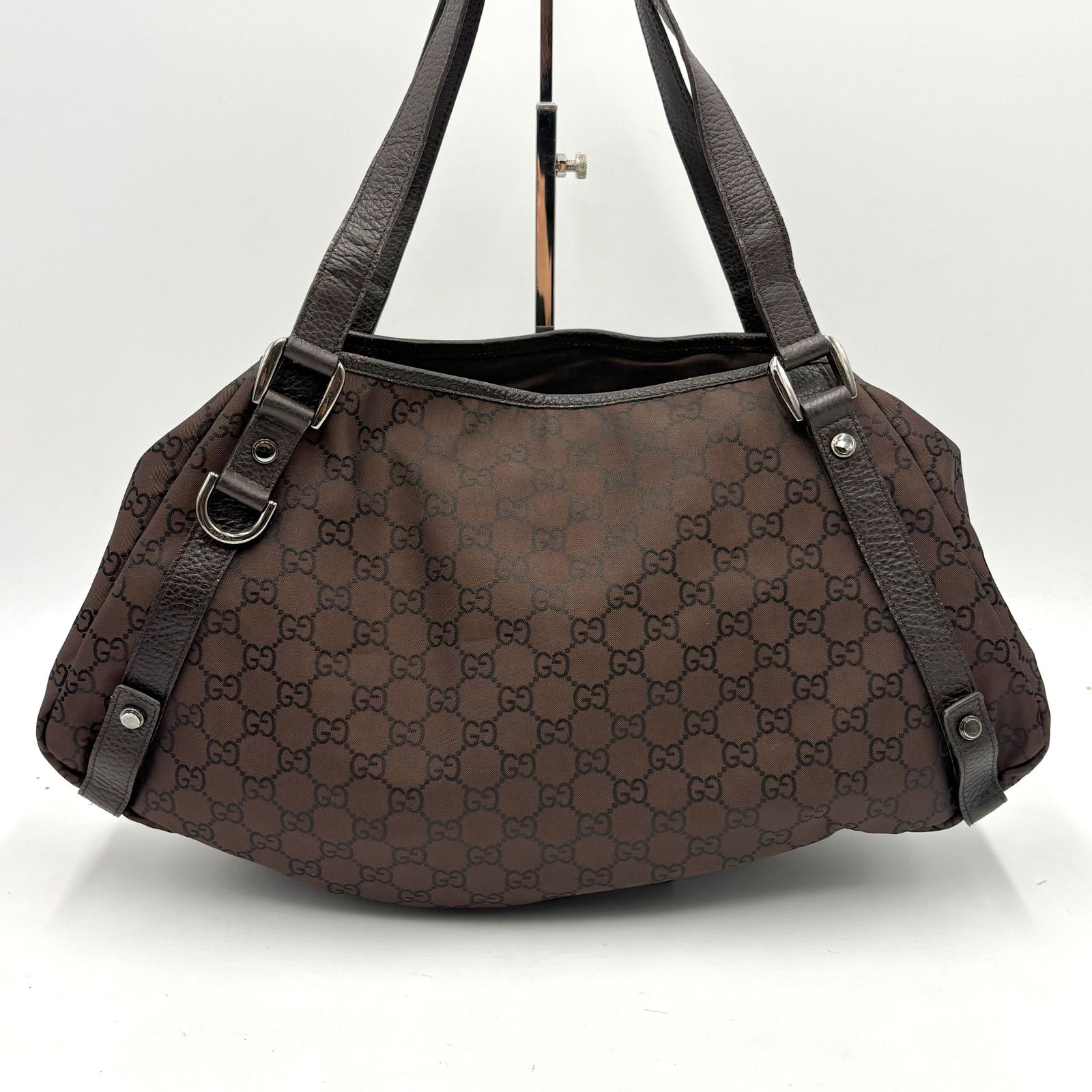 極美品◎GUCCI グッチ アビー金具 GG柄 トートバッグ ショルダーバッグ 