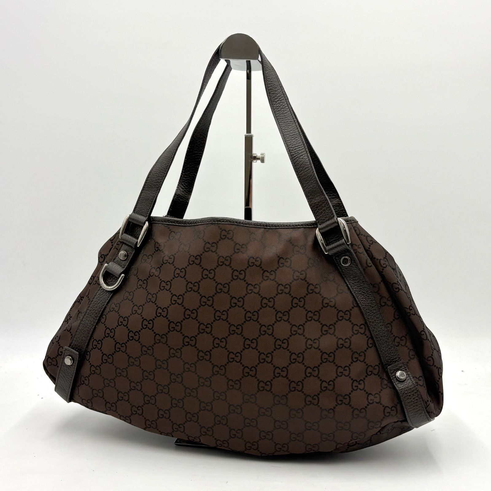 極美品◎GUCCI グッチ アビー金具 GG柄 トートバッグ ショルダーバッグ 