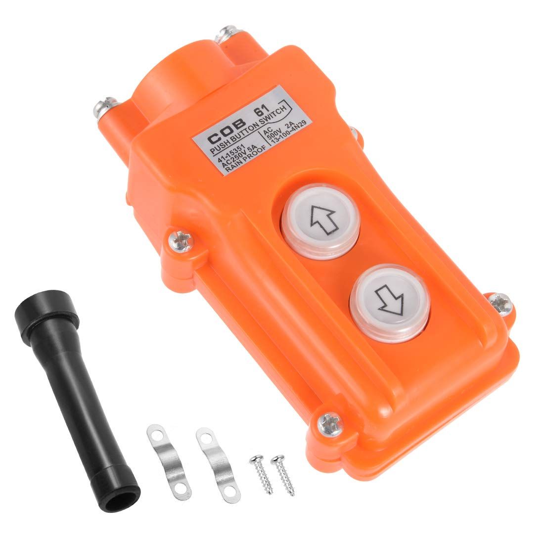 新品 uxcell プッシュボタンスイッチ 防水 ホイストクレーンペンダント 