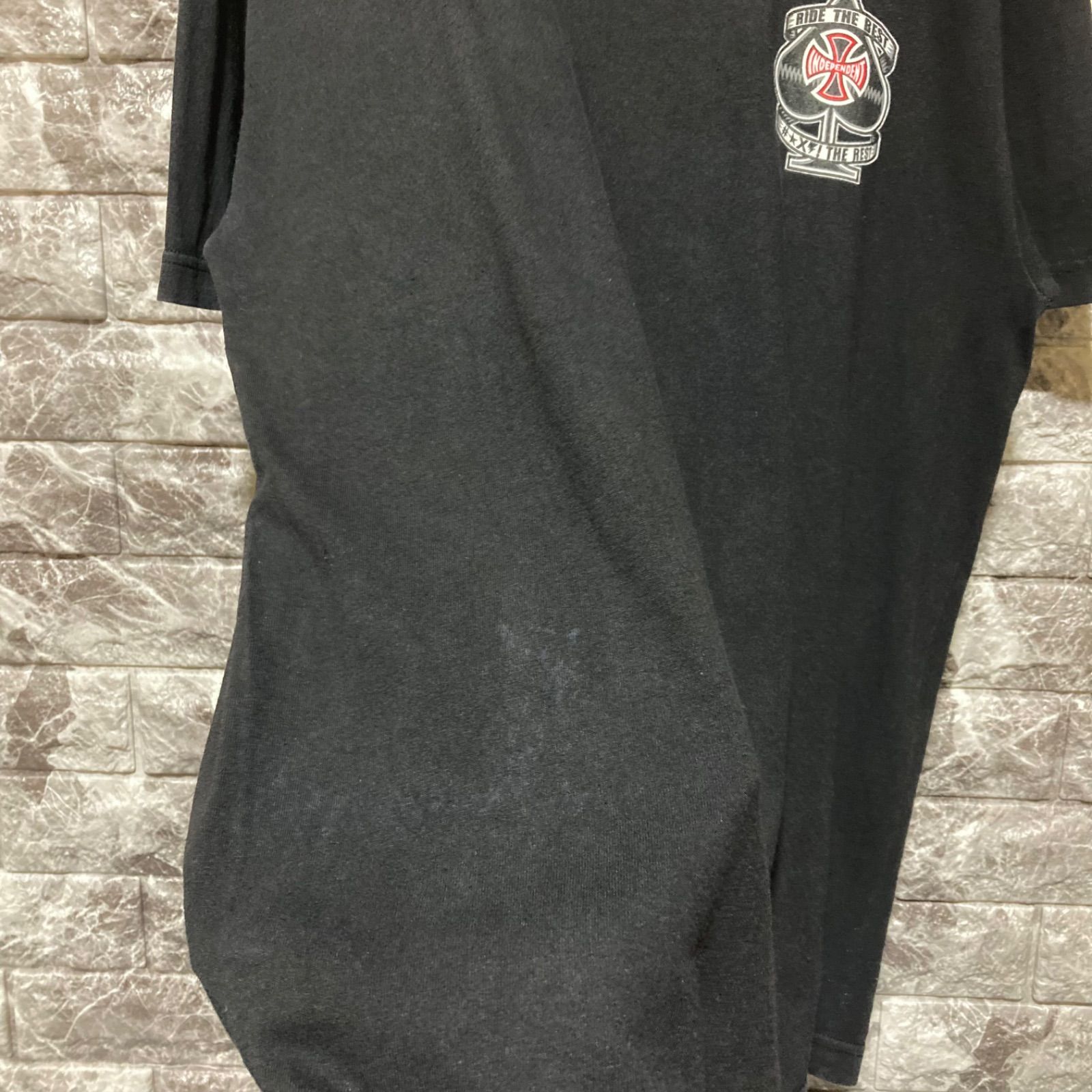 INDEPENDENT Tシャツ L インディペンデント BLACK 黒 アイアンクロス 