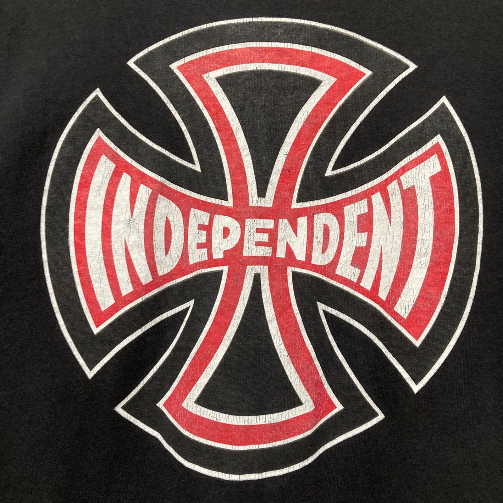 INDEPENDENT Tシャツ L インディペンデント BLACK 黒 アイアンクロス 
