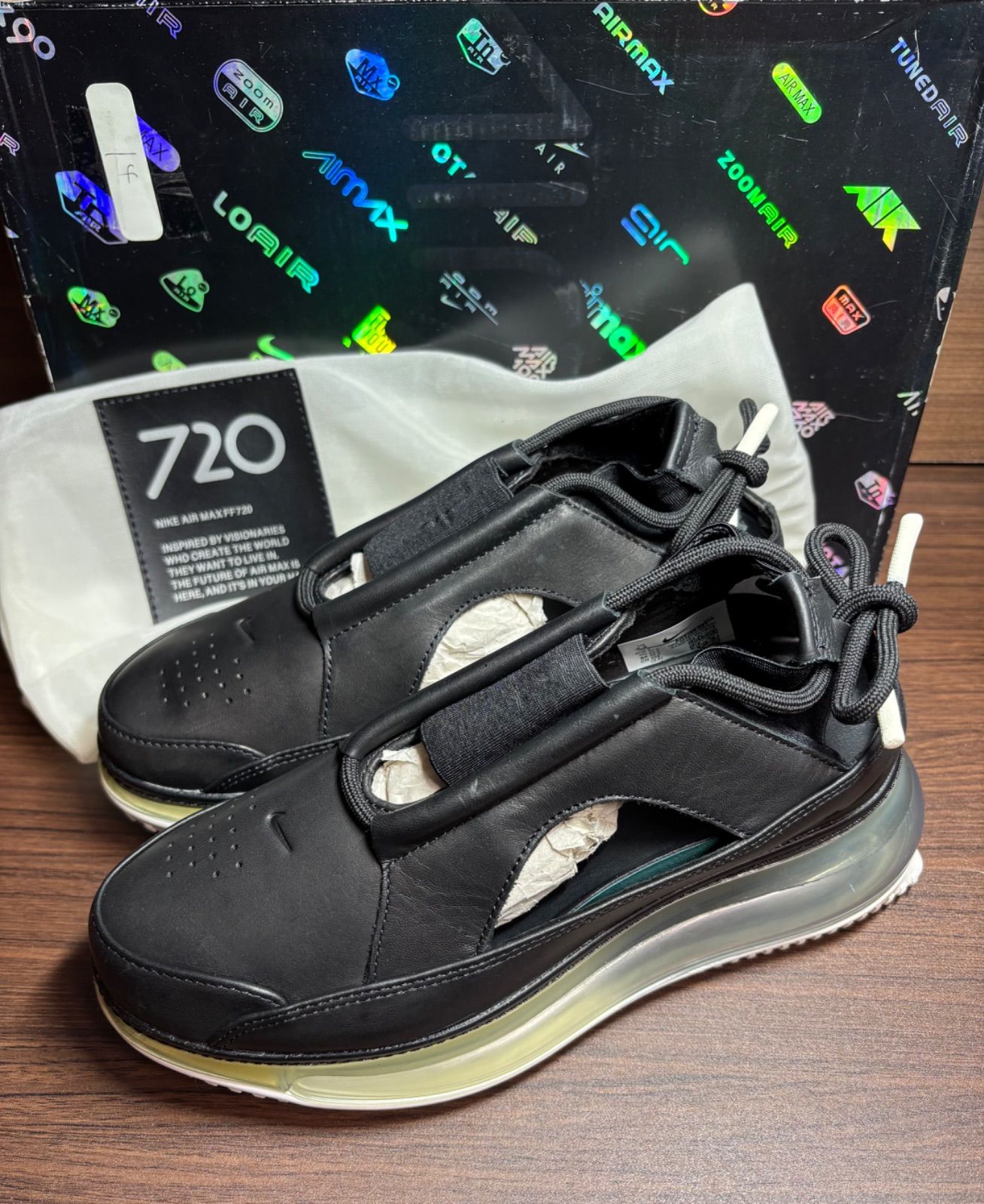 ナイキ ウィメンズ エアマックス FF 720 ブラック 美品 size23.5 
