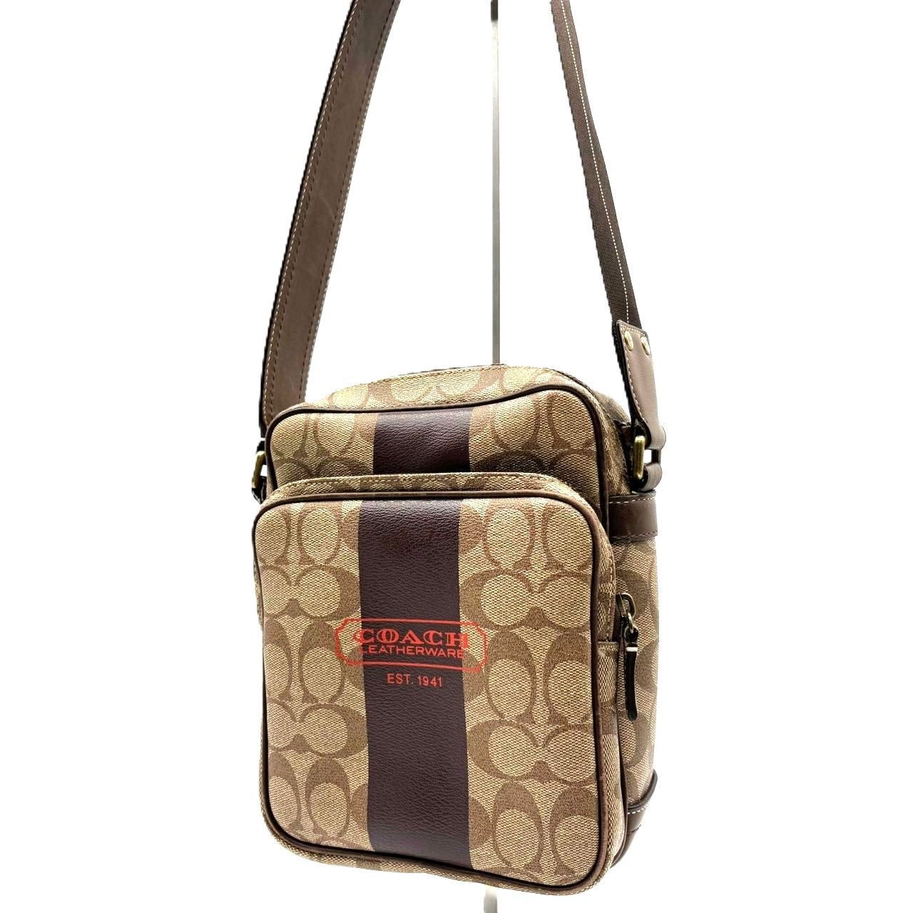 コーチ COACH ショルダーバッグ クロスボディ PVC シグネチャー 