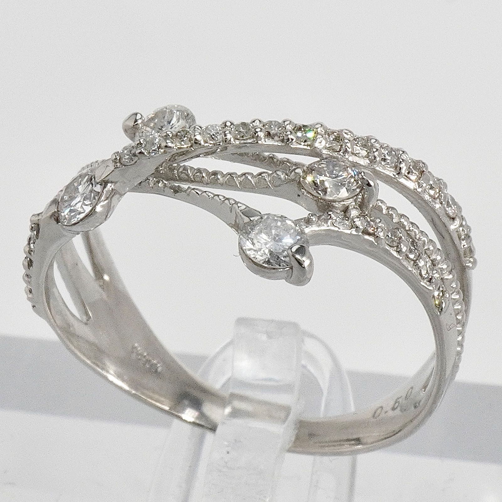 ダイヤ リング ダイヤモンド 0.50ct プラチナ Pt900 指輪 14号