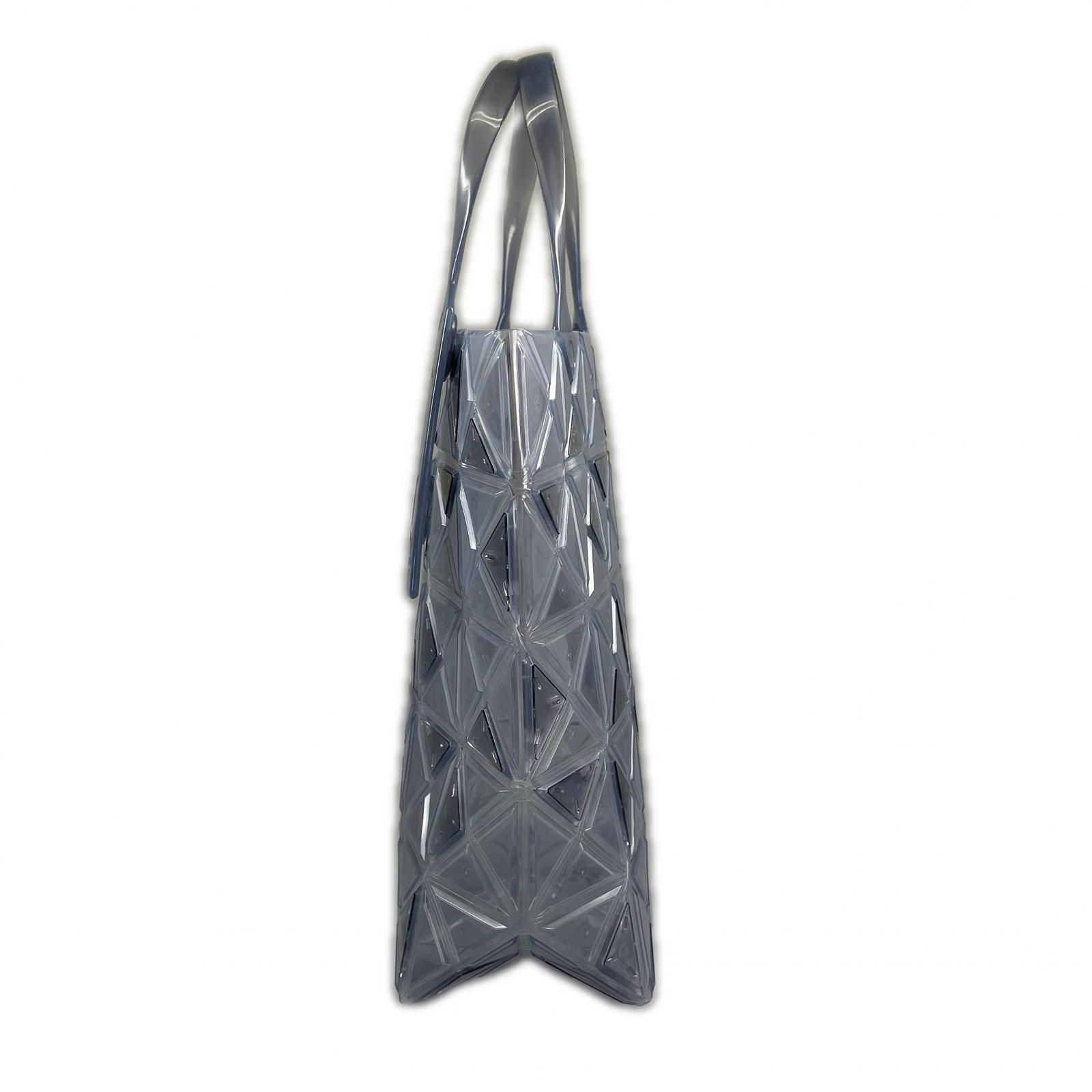 美品 ISSEY MIYAKE イッセイミヤケ ダズル トートバッグ PVC グレー 