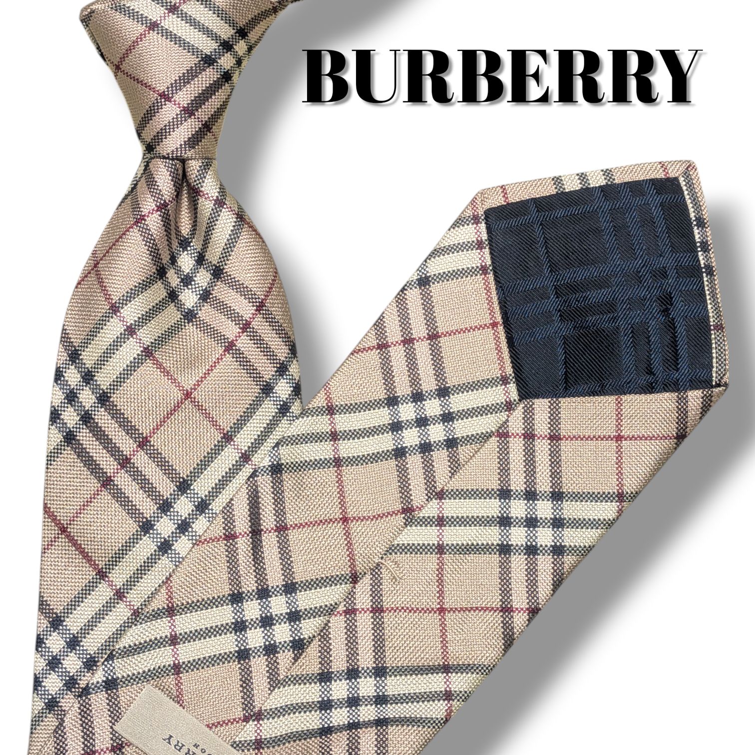 Burberry バーバリー ネクタイ チェック柄 シルク100% イタリア製