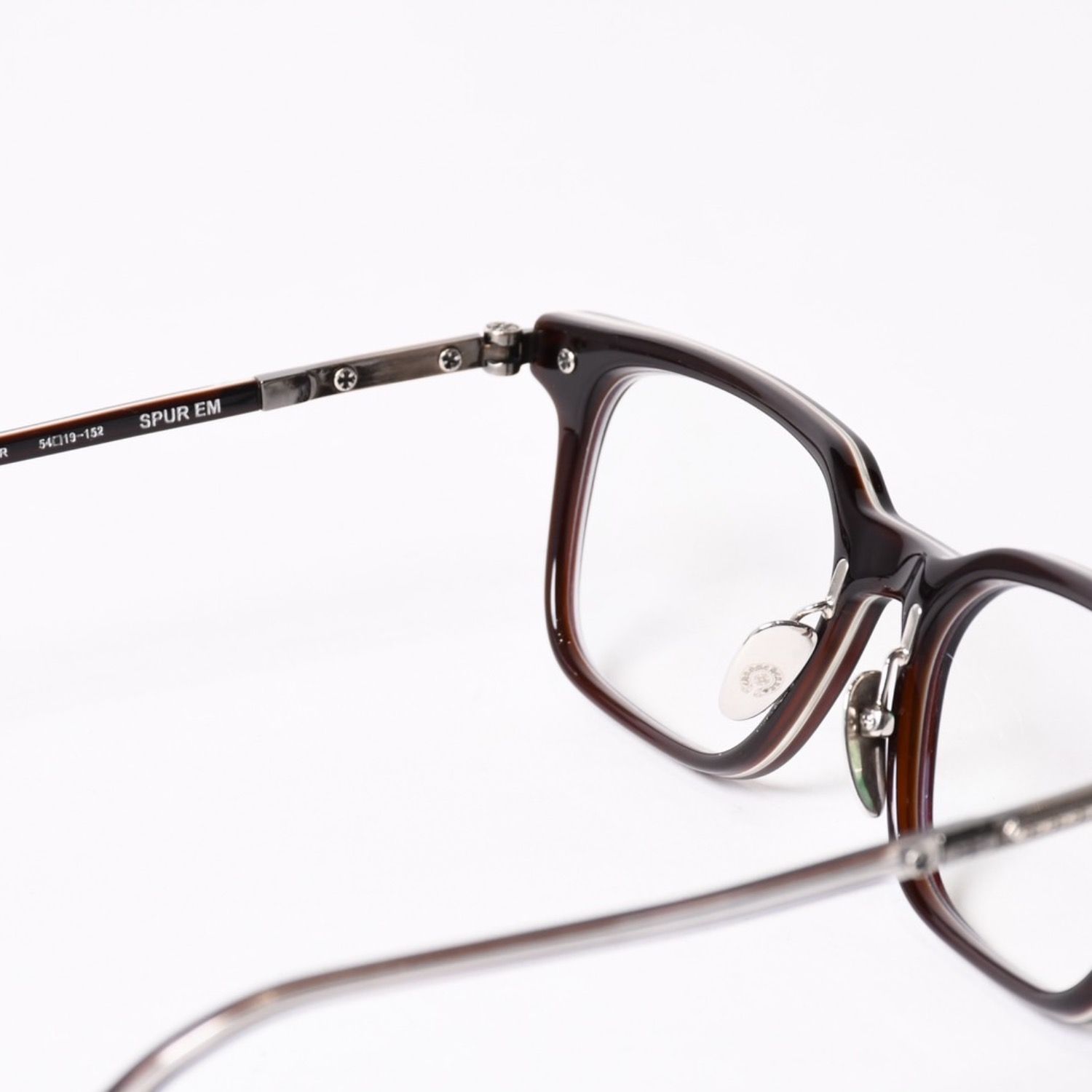 極美品 CHROME HEARTS クロムハーツ SPUR EM 伊達メガネ アイウェア サイズ54□19-152 CHクロス シルバー925 中古 4b014135 極美品 CHROME HEARTS クロムハーツ SPUR EM 伊達メガネ アイウェア