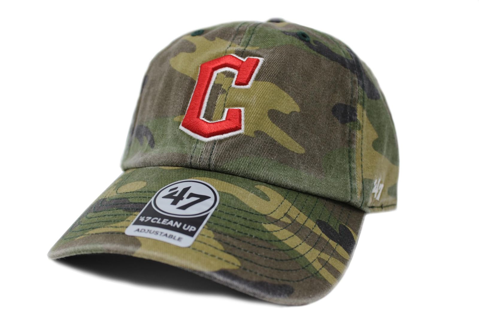 新品 47 Brand (フォーティーセブンブランド) キャップ 迷彩 47 CLEAN UP MLB (ガーディアンズ)