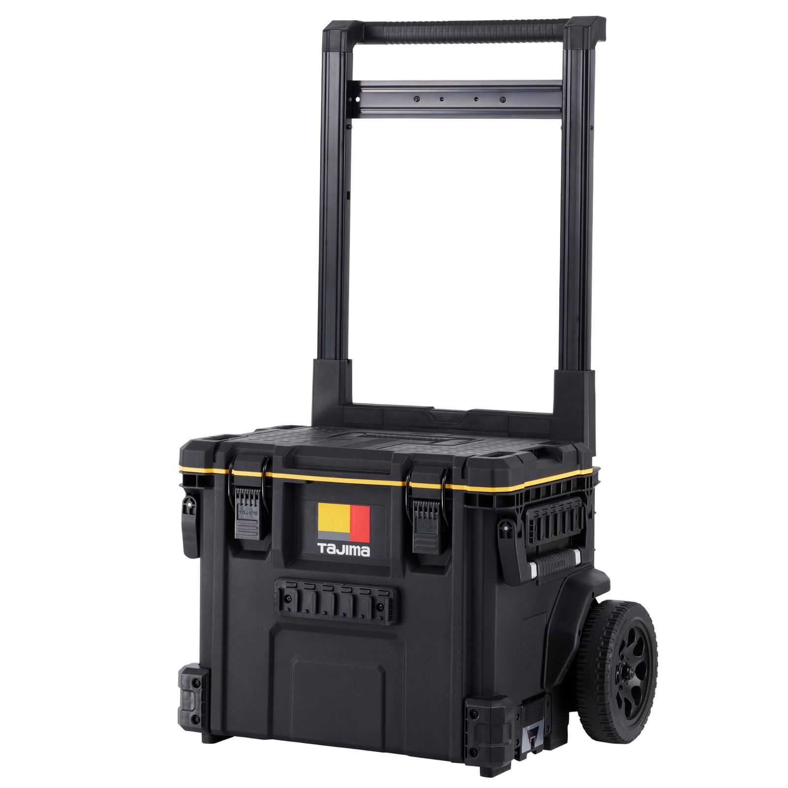 新品 タジマ セフシステム セフキャリーツールボックス TB-TBOXC 大容量仕様(最大積載量50kg) 内側・外側にセフホルダー機能62個 重ねて置くだけでしっかり連結する荷崩れ防止設計 運搬の安定性を高めたワイドハンドル＆大型タイヤ 片手・両手持ちができ
