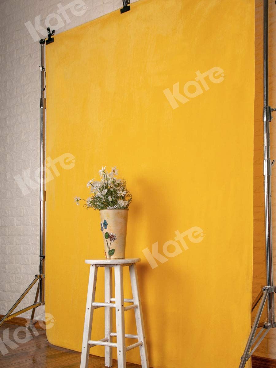 新品 Kate 1.5x2.2m 黄色 無地の色 背景布 明るい 黄色 背景紙 ポートレート写真の背景 写真撮影用 背景 布 カスタマイズ可能背景