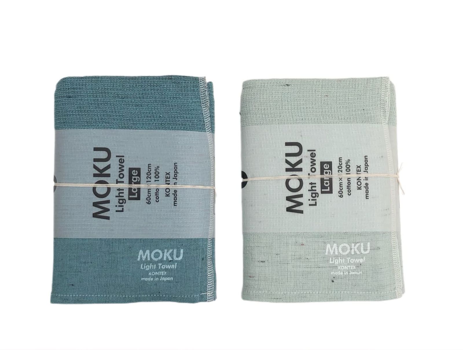 新品 【コンテックス】MOKU ＜58897-90＞バスタオル ２枚セット (ブルーグリーン＆ミント)