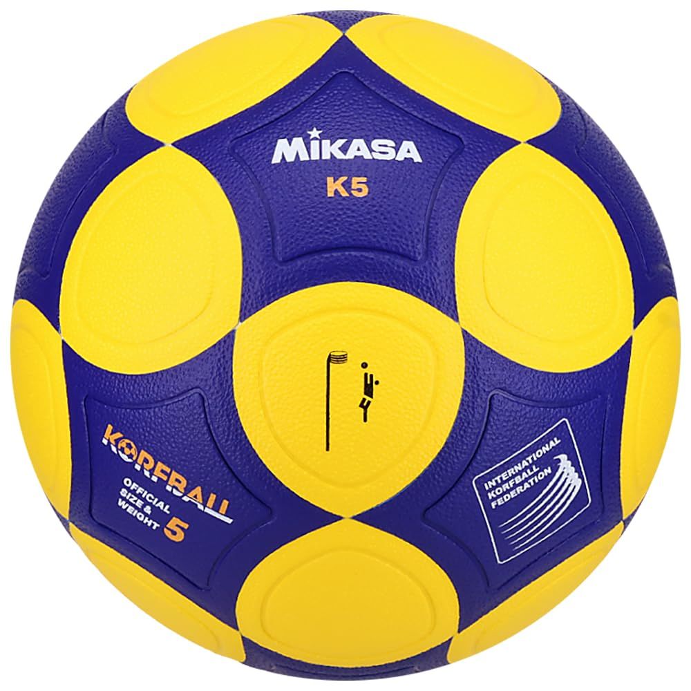新品 ミカサ(MIKASA) コーフボール 国際コーフボール連盟 公式試合球 5号 人工皮革 黄/青 K5-YBL 推奨内圧0.400~0.450(kgf/)