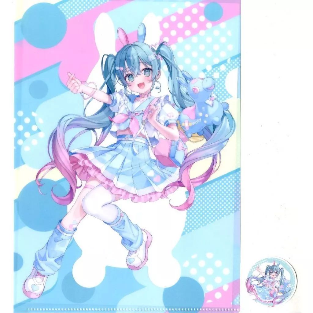 中古】グッズセット 初音ミク1(さくらしおりイラスト/ピンク×ブルー