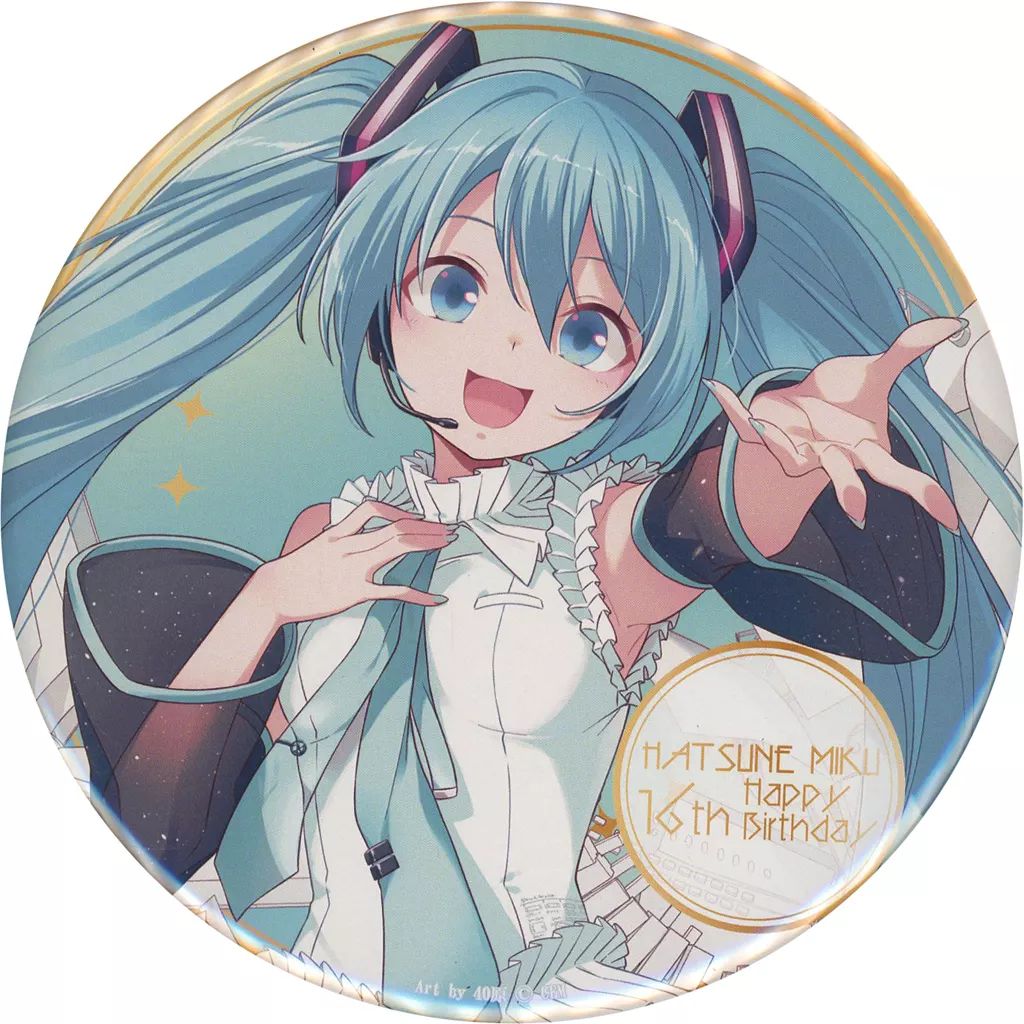 中古】バッジ・ピンズ 初音ミク 40原ver. Happy 16th Birthday 150mm缶