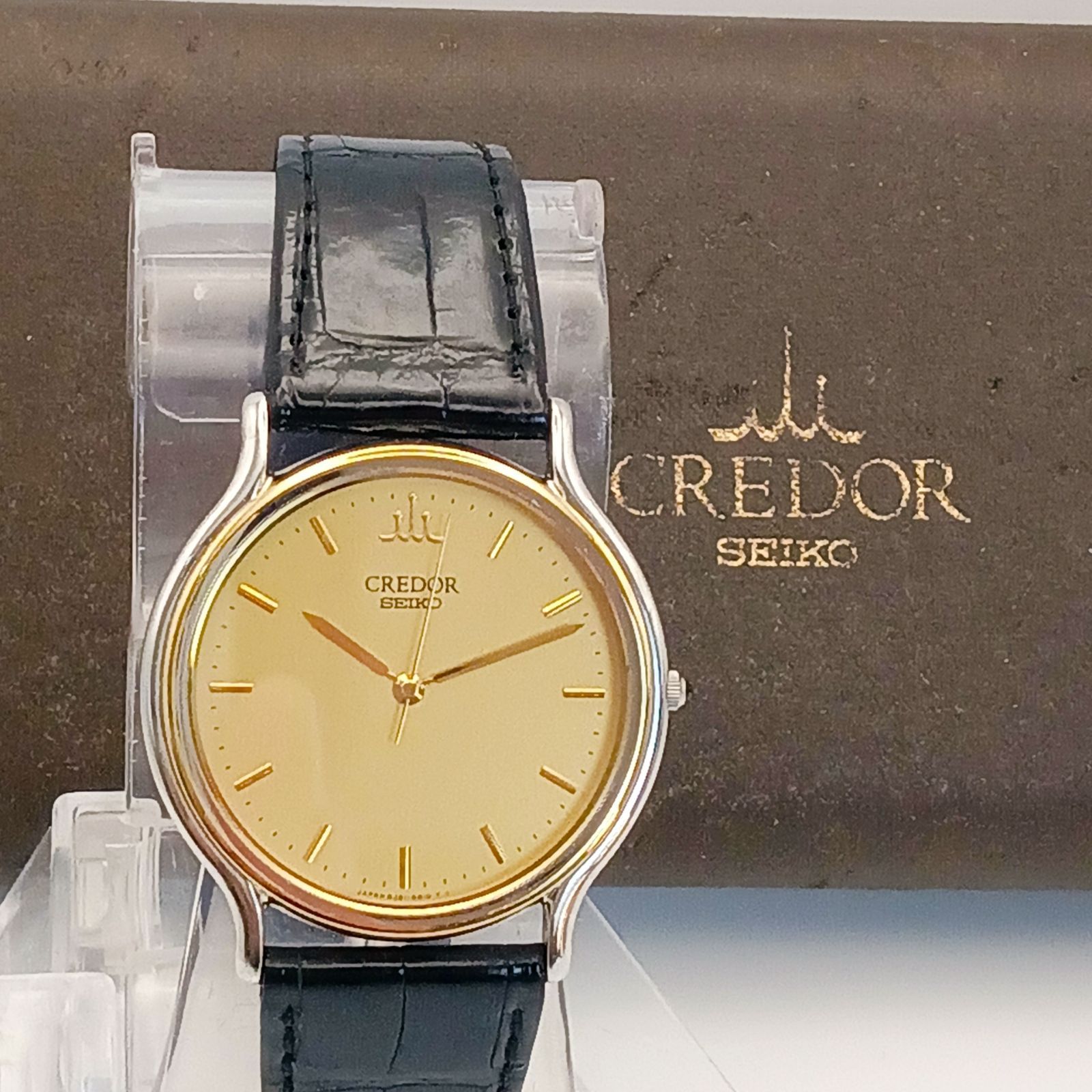 稼働 美品】0401-1 SEIKO CREDOR セイコー クレドール 18KT 8J81-6B00