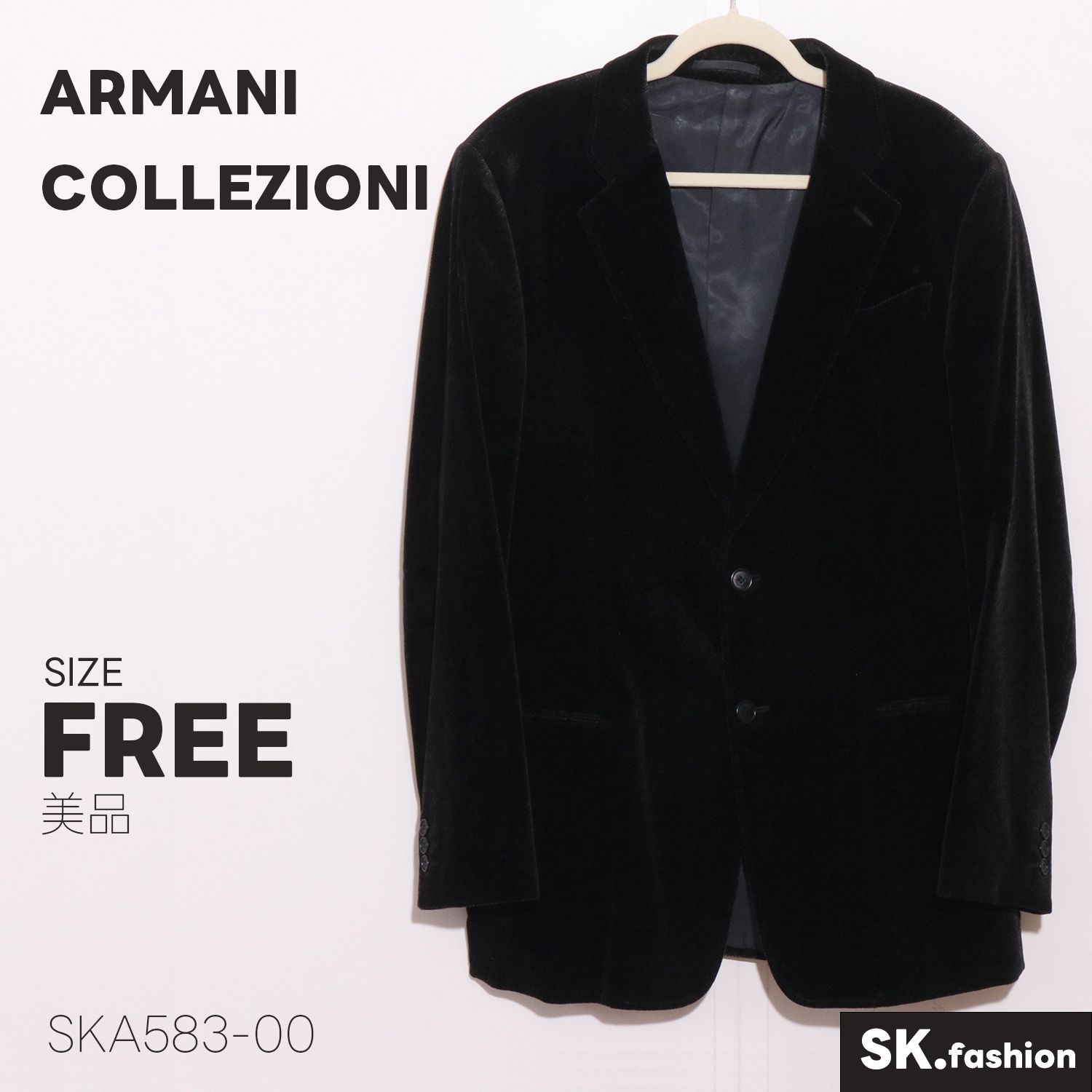 美品 ARMANI COLLEZIONI アウター ベロア 長袖 テーラードジャケット 