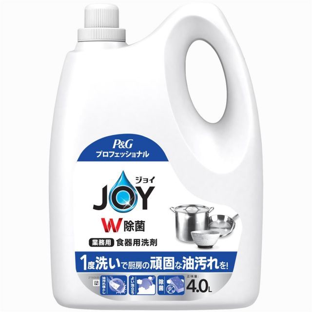 【送料無料】【大容量】 ジョイ W除菌 食器用洗剤 業務用 詰め替え 4L P＆Gプロフェッショナル