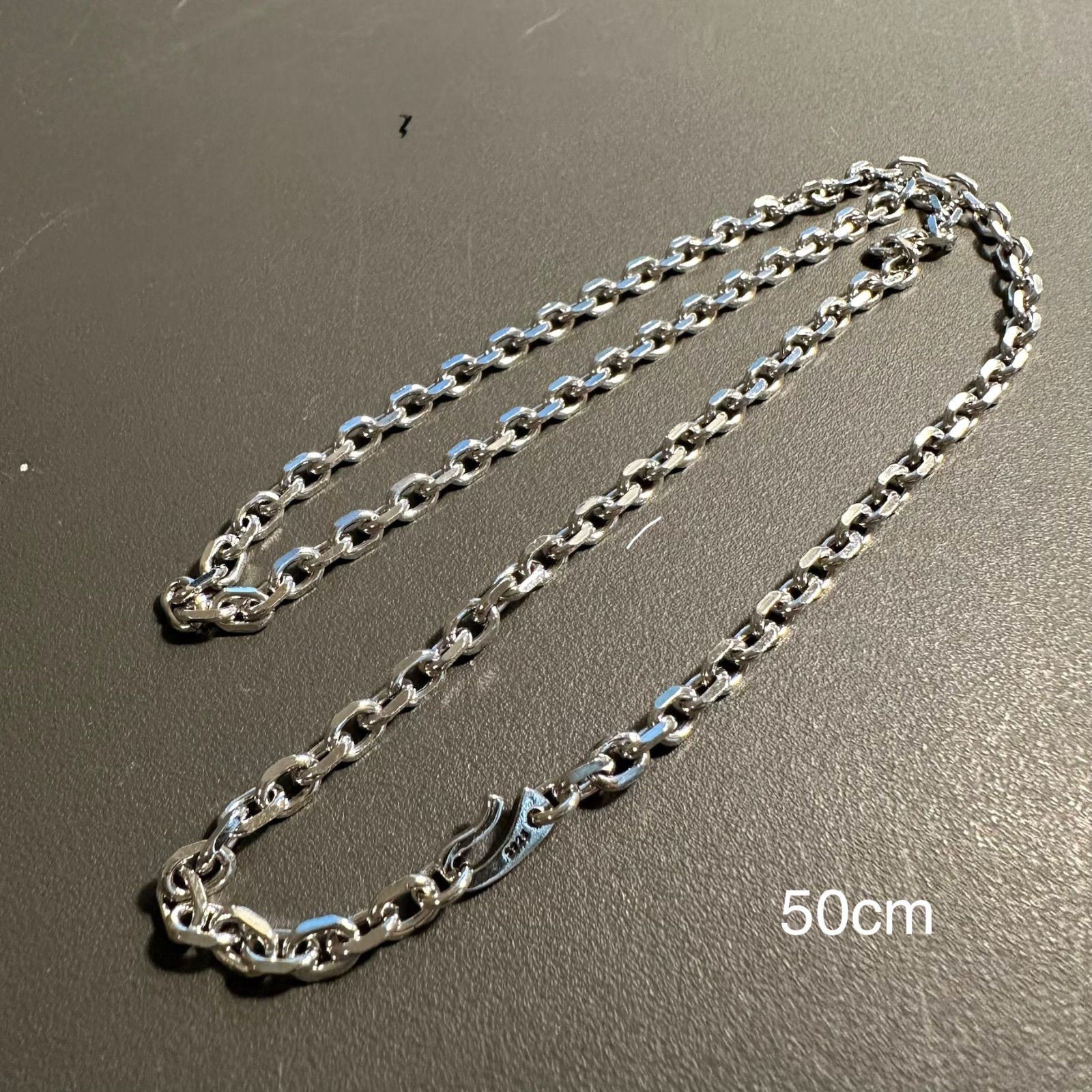 シルバー925 チェーンネックレス 50cm フックタイプ S925刻印あり 