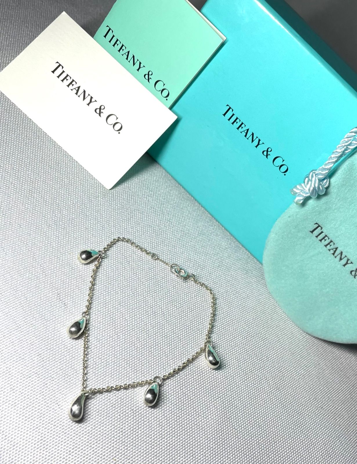 【希少】　ティファニー　エルサペレッティ ティアドロップ　ブレスレット　シルバー TIFFANY&Co.（ティファニー） ブレスレット ティアドロップ 5P エルサ