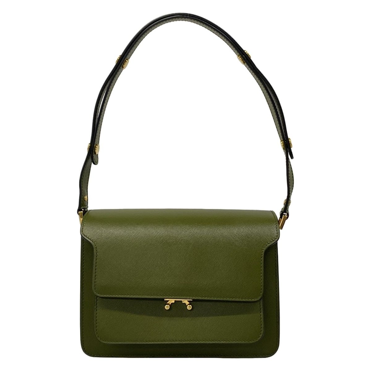 MARNI(マルニ) ショルダーバッグ トランク ダークグリーン レザー 