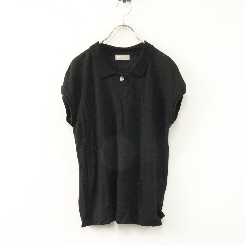 新品タグ付■MARGARET HOWELL リネン フレンチスリーブ ポロシャツ マーガレットハウエル MARGARET HOWELL リネン フレンチスリーブ