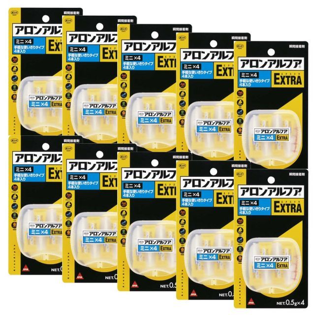 【送料無料】ボンド アロンアルフア EXTRA ミニ×4 0.5g×4 #04611 10パック入り