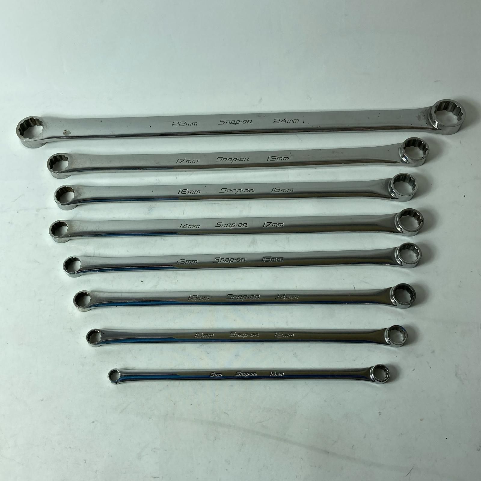 Snap-on スナップオン 両口メガネレンチ 8本セット XDHFM ライトグレー XDHFM2224/1719/1618/1417/1315/1214/1012/810