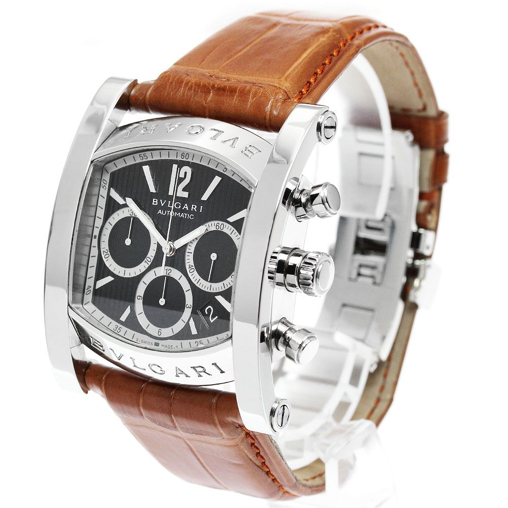  ブルガリ BVLGARI AA48SCH アショーマ クロノグラフ デイト 自動巻き メンズ _950352 大人向け 自動巻き時計 腕時計(アナログ)