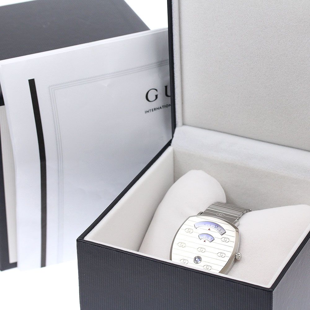グッチ GUCCI 157.3/YA157410 グリップウォッチ デイト クォーツ