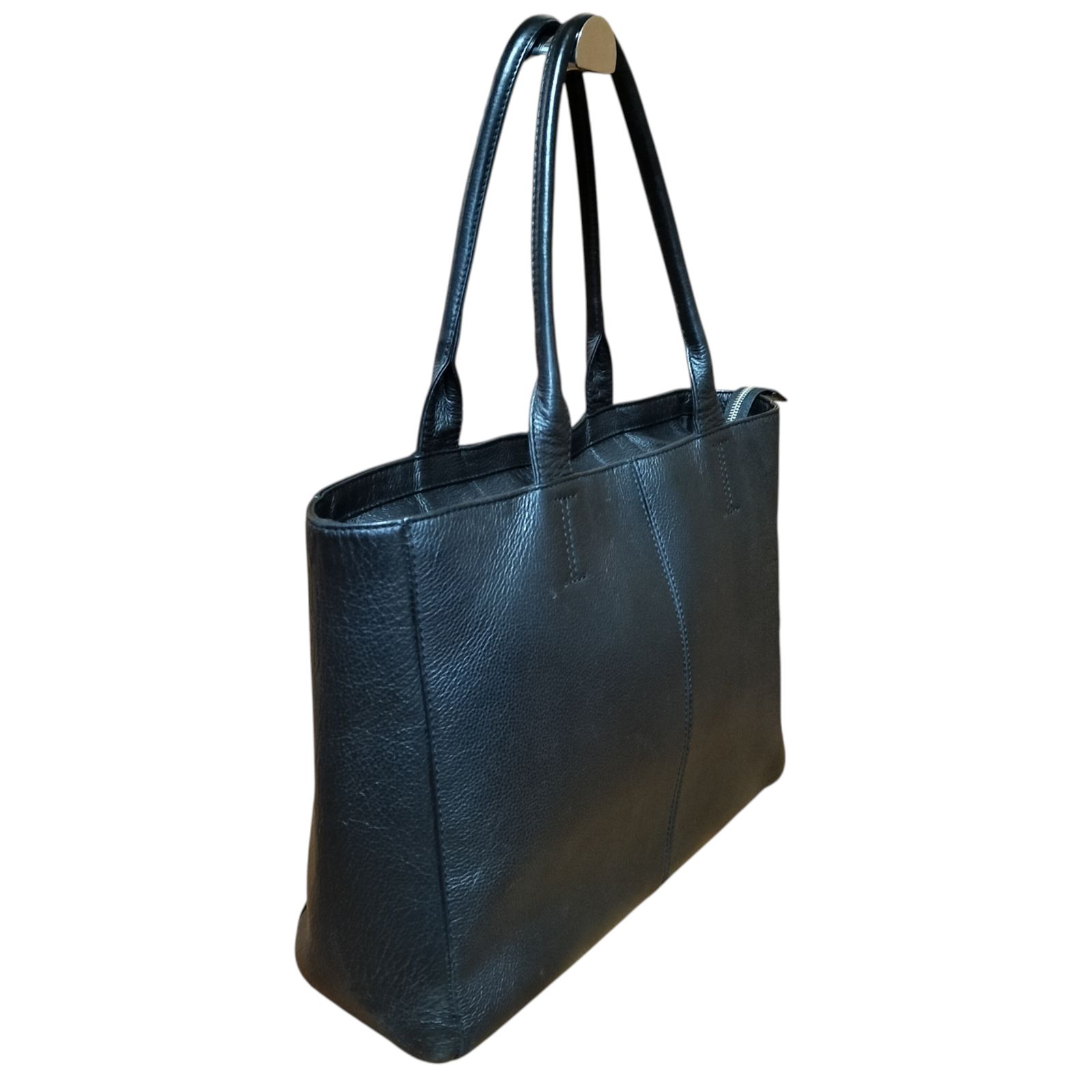 美品】SHIPS シップス シュリンクレザートートバッグ レザー シボ革 