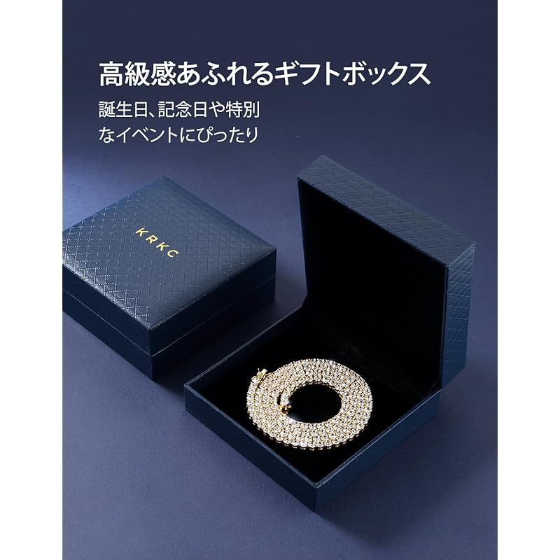 新品】 [KRKC] テニスネックレス：誕生日プレゼント テニスチェーン 
