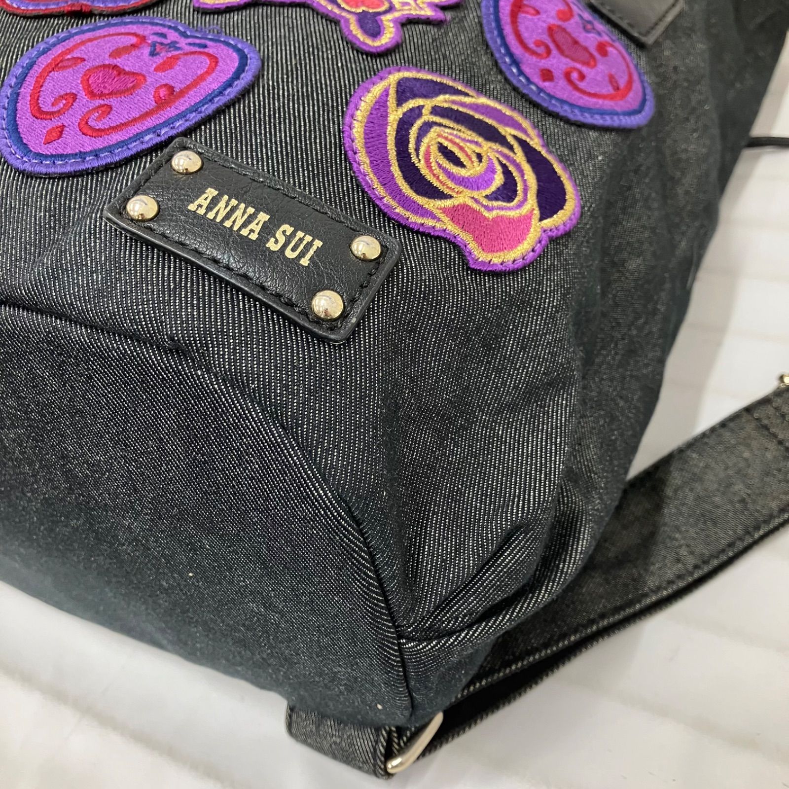 1415 ANNA SUI アナスイ ショルダーバッグ 2way リュック マキア 