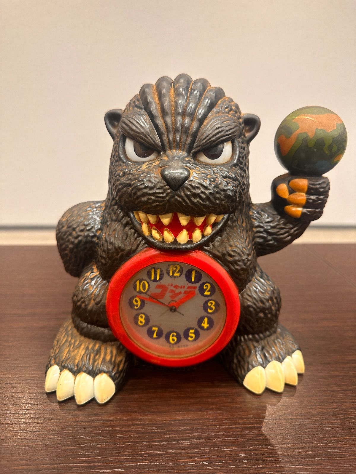 ジャンク品】ゴジラ置き型目覚まし時計 - メルカリ