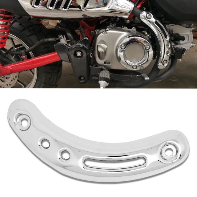 【送料無料】クロム エキゾーストヒートガード マフラーカバー 適合車種 ホンダ モンキー125 Monkey 125 Z125M Z125MA JB02 JB03 JB05 全車種