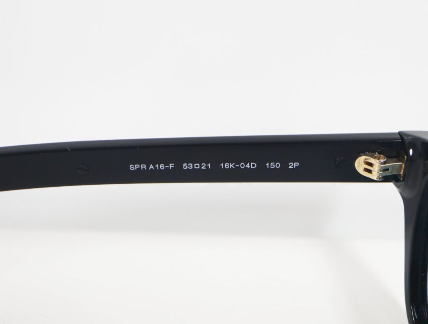 プラダ PRADA メタルプラーク SPRA16-F ブラック ブルーレンズ 53□21