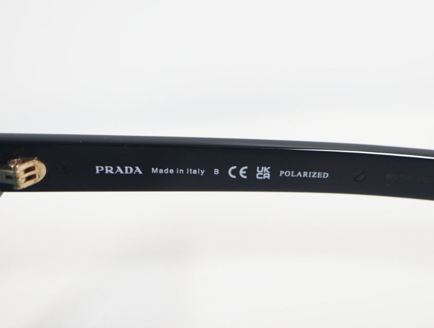 プラダ PRADA メタルプラーク SPRA16-F ブラック ブルーレンズ 53□21