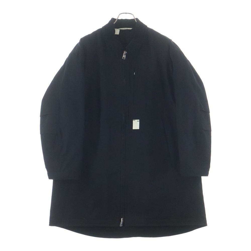 N.HOOLYWOOD エヌハリウッド 18AW SOUTIEN COLLAR PULL FRONT ZIP COAT ダック地 コーデュロイ切り替え プル フロント ジップアップ ステンカラーコート ブラック 182-C006-036 N.HOOLYWOOD (エヌハリウッド) 18AW SOUTIEN COLLAR PULL FRONT ZIP