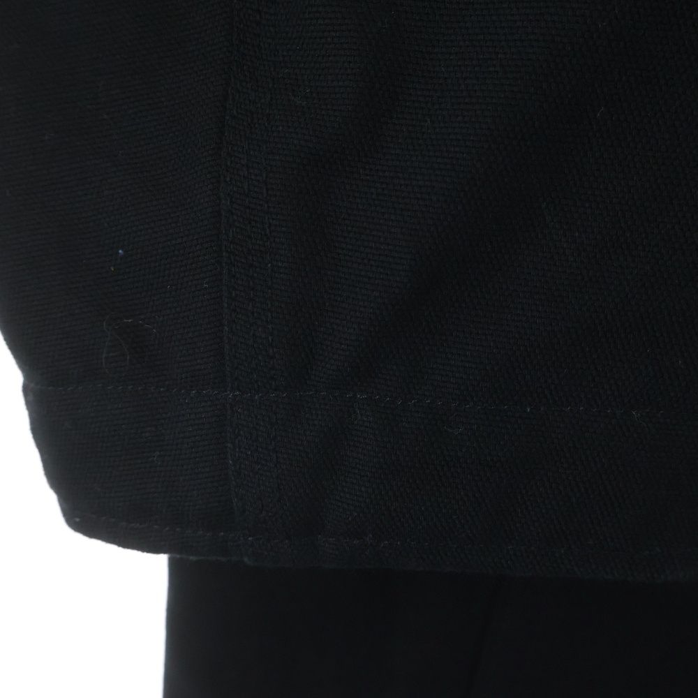 N.HOOLYWOOD エヌハリウッド 18AW SOUTIEN COLLAR PULL FRONT ZIP COAT ダック地 コーデュロイ切り替え プル フロント ジップアップ ステンカラーコート ブラック 182-C006-036 N.HOOLYWOOD (エヌハリウッド) 18AW SOUTIEN COLLAR PULL FRONT ZIP