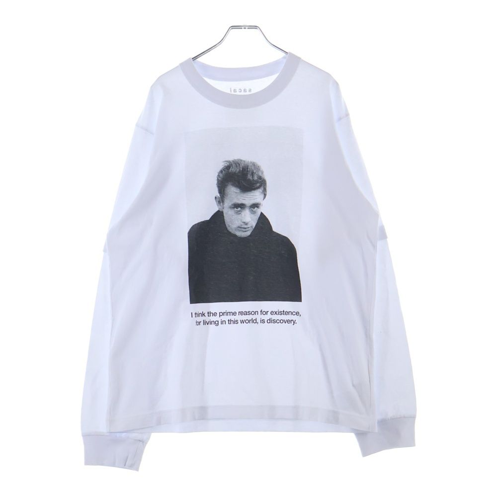 Sacai サカイ 25SS James Dean L/S T-shirt ジェームスディーン プリントTシャツ 長袖カットソー ホワイト 25-0921S Sacai (サカイ) 25SS James Dean L/S T-shirt ジェームスディーン