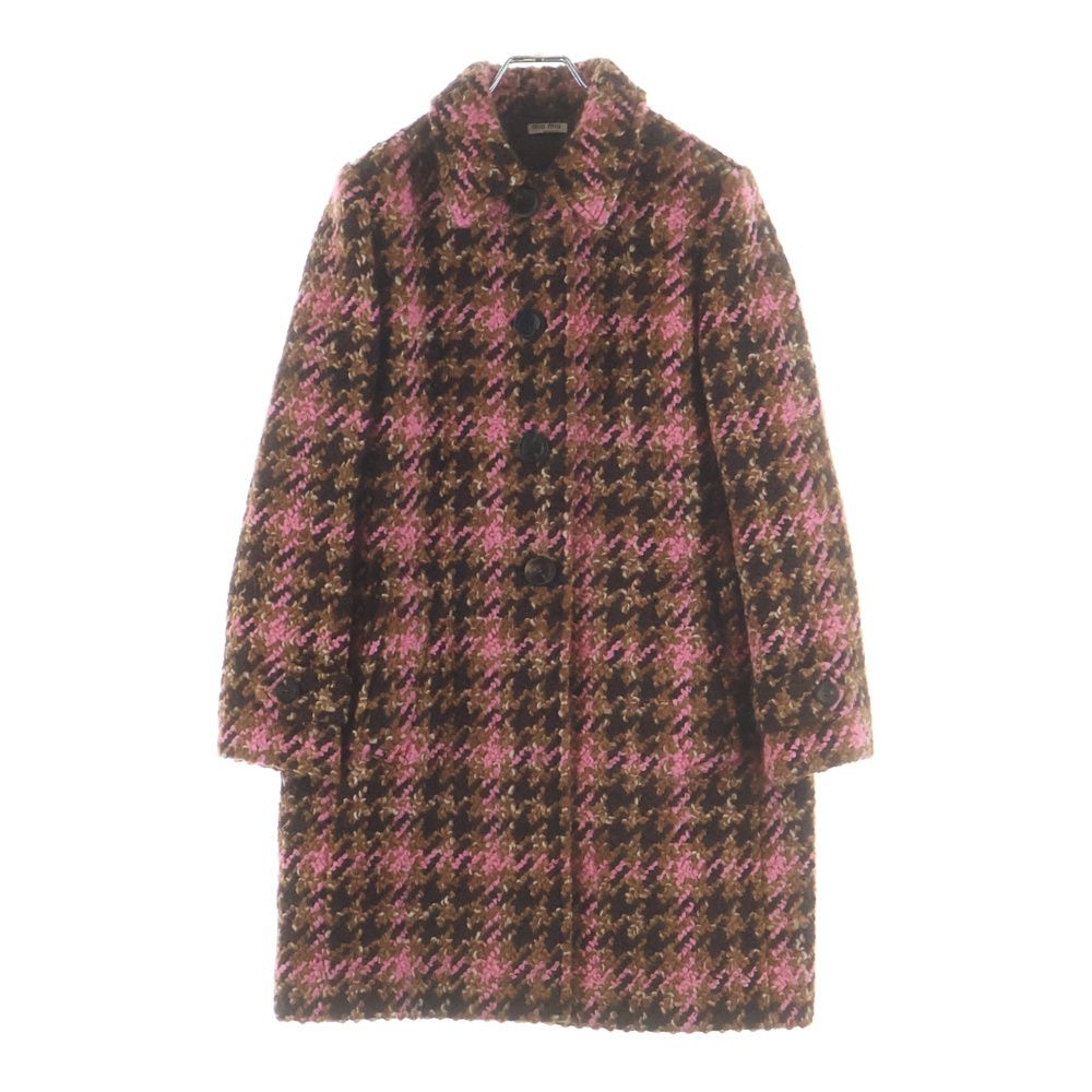 miumiu (ミュウミュウ) 18AW ウールツイード チェック総柄 4B ステン