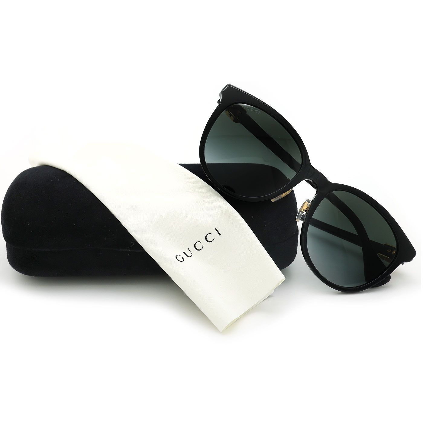 美品 】GUCCI グッチ サングラス GG1180SK ブラック グレーレンズ 